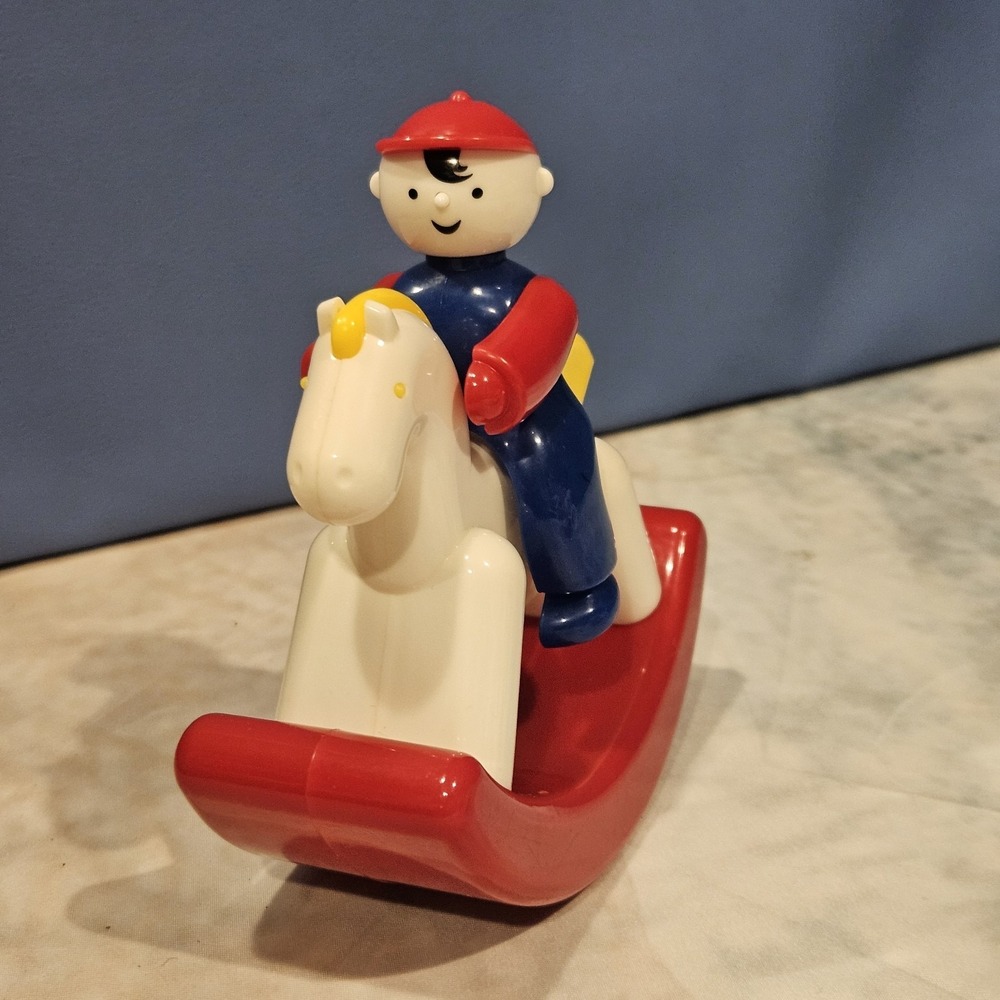 Vintage Ambi Toys Lot Rocking Horse Jockey Rattle Balls Baby Toy Set - Picture 4 of 8
